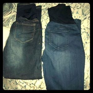 Maternity jeans with bands
